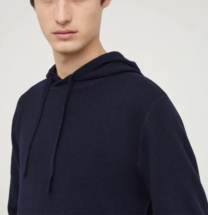 Aspesi Hooded Wool Sweatshirt Navy