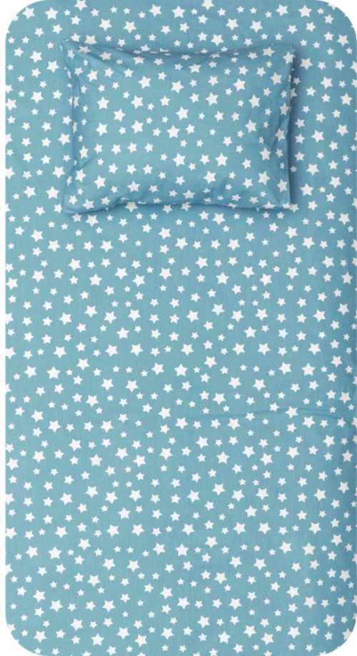 Σεντόνι Σετ 2ΤΜΧ Stars Μονό Borea Home Textiles - Μπλε