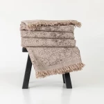 Ριχτάρι Σενίλ Διθέσιο Trace Borea Home Textiles - Ροζέ