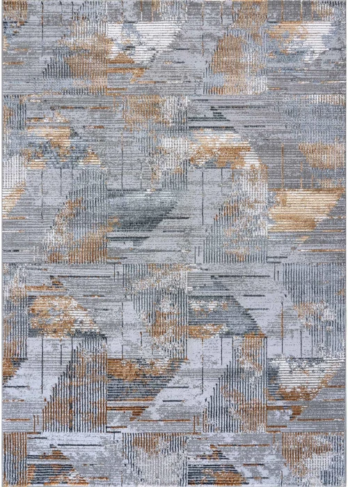 Χαλί FEATHERS GREY GOLD MADI Homeware Στρόγγυλο χαλί 165 εκ.