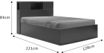 Κρεβάτι μονό OLYMPUS pakoworld σε χρώμα wenge 120x200εκ