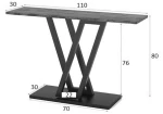 Κονσόλα Wirmo pakoworld καρυδί-μαύρο μέταλλο 110x30x80εκ