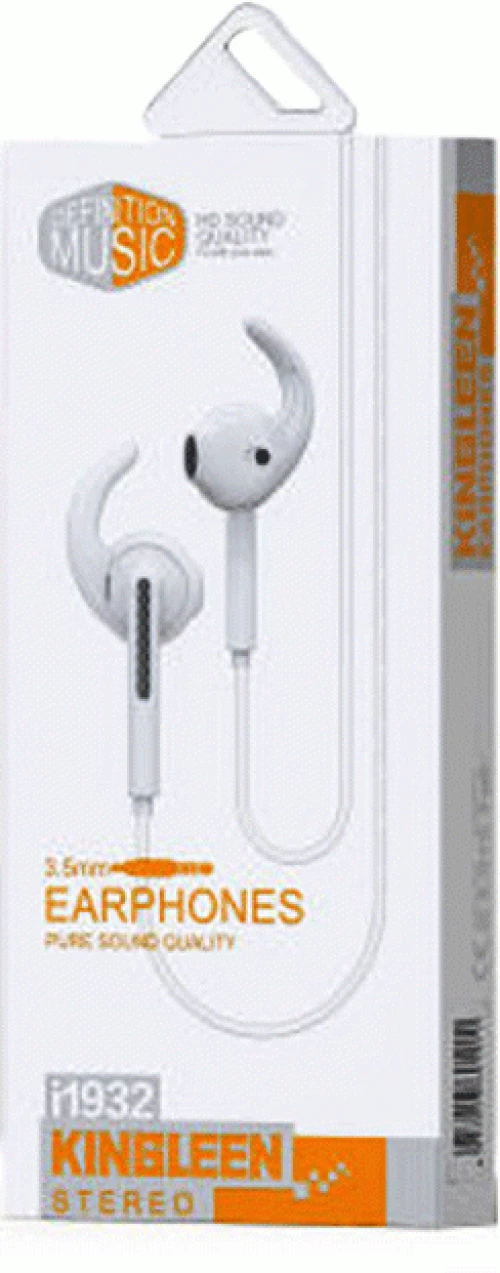 KINGLEEN i1932 Ακουστικά Ενσύρματα 3.5mm in-Ear Wired Earphone 1.2Μ - Χρώμα: Μαυρο