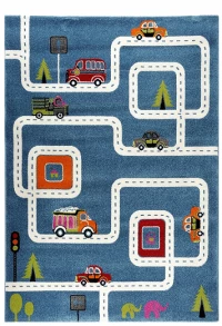 Tzikas Carpets 11556-ΜΠΛΕ Χαλί DIAMOND ROUND 160X160