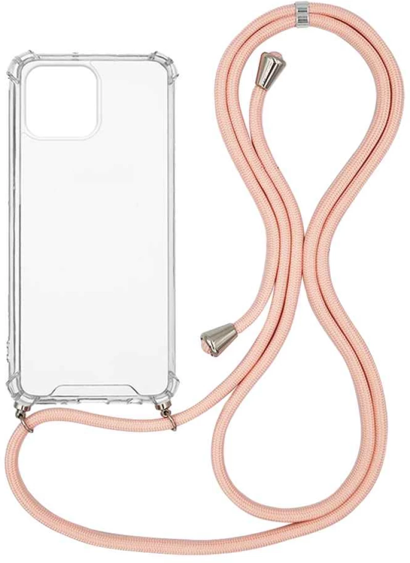 Θήκη Σιλικόνης με Κορδόνι Sonique Armor Clear Apple iPhone 13 Pro Max Ροζ - Sonique - Ροζ - iPhone 13 Pro Max