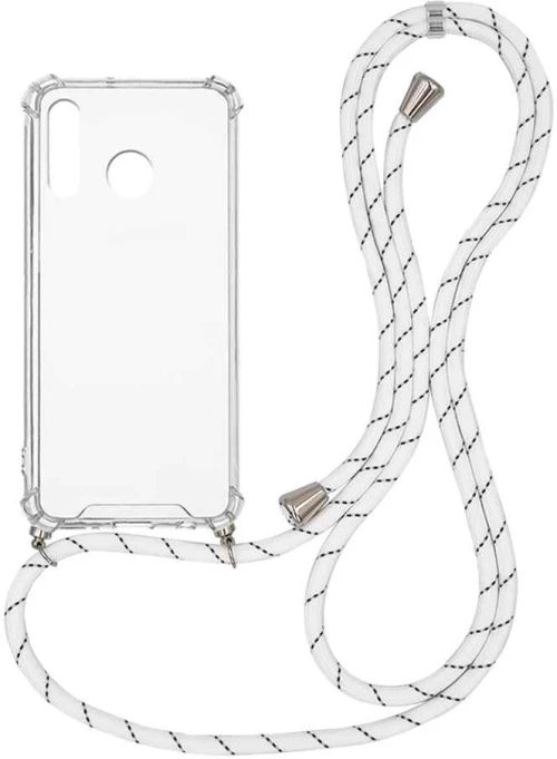 Θήκη Σιλικόνης με Κορδόνι Sonique Armor Clear Huawei P30 Lite Rainbow Λευκό - Sonique - Rainbow Λευκό - P30 Lite