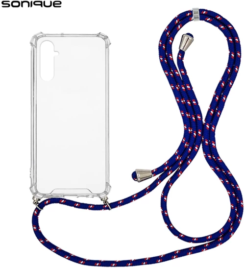 Θήκη Σιλικόνης με Κορδόνι Sonique Armor Clear Samsung Galaxy A24 4G Rainbow Μπλε - Sonique - Rainbow Μπλε - Galaxy A24 4G