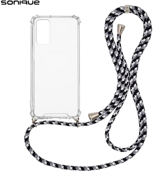 Θήκη Σιλικόνης με Κορδόνι Sonique Armor Clear Samsung Galaxy A13 5G / Galaxy A04s Rainbow Μαύρο - Sonique - Rainbow Μαύρο - Galaxy A04s, Galaxy A13 5G