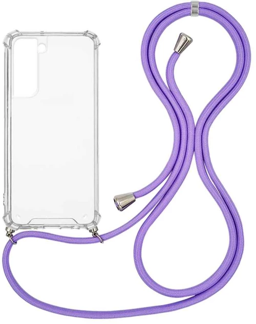 Θήκη Σιλικόνης με Κορδόνι Sonique Armor Clear Samsung Galaxy S21 FE Λιλά - Sonique - Λιλά - Galaxy S21 FE