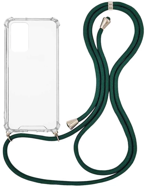 Θήκη Σιλικόνης με Κορδόνι Sonique Armor Clear Samsung Galaxy A52 4G / Galaxy A52 5G / Galaxy A52s 5G Πράσινο Σκούρο - Sonique - Πράσινο Σκούρο - Galaxy A52 4G, Galaxy A52 5G, Galaxy A52s 5G