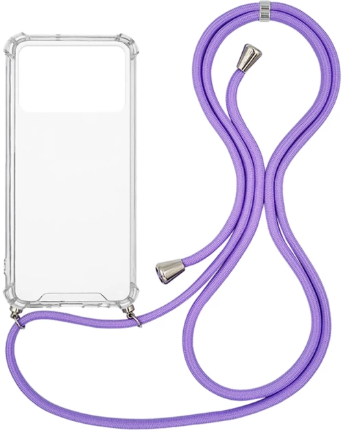 Θήκη Σιλικόνης με Κορδόνι Sonique Armor Clear Xiaomi Poco X4 Pro 5G Λιλά - Sonique - Λιλά - Poco X4 Pro 5G