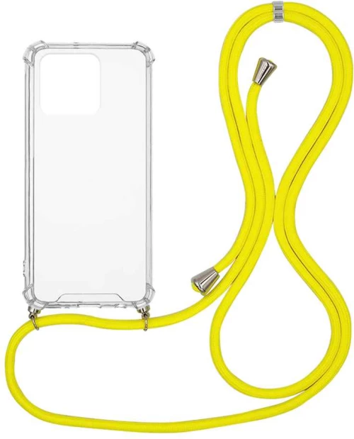 Θήκη Σιλικόνης με Κορδόνι Sonique Armor Clear Xiaomi Redmi 10C Κίτρινο - Sonique - Κίτρινο - Redmi 10C