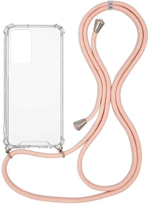 Θήκη Σιλικόνης με Κορδόνι Sonique Armor Clear Xiaomi Redmi Note 11 4G / Redmi Note 11S Ροζ - Sonique - Ροζ - Redmi Note 11 4G, Redmi note 11S