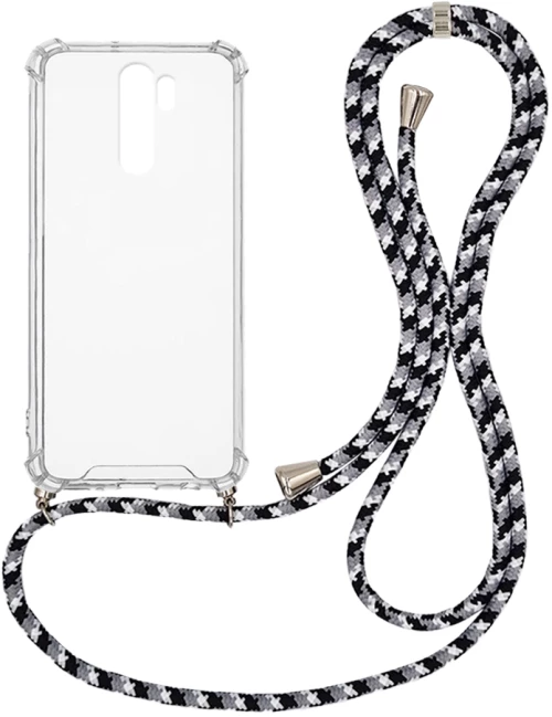 Θήκη Σιλικόνης με Κορδόνι Sonique Armor Clear Xiaomi Redmi Note 8 Pro Rainbow Μαύρο - Sonique - Rainbow Μαύρο - Redmi Note 8 Pro