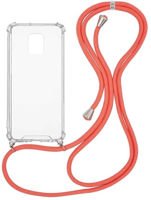 Θήκη Σιλικόνης με Κορδόνι Sonique Armor Clear Xiaomi Redmi Note 9S/9 Pro Κοραλλί - Sonique - Κοραλλί - Redmi Note 9S/9 Pro