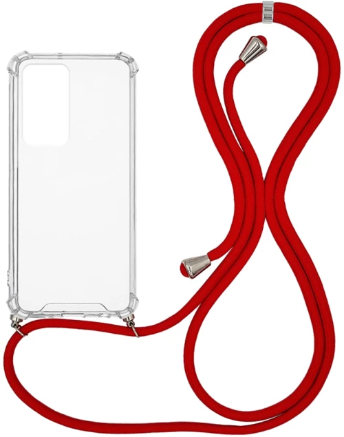 Θήκη Σιλικόνης με Κορδόνι Sonique Armor Clear Xiaomi Xiaomi 12 Pro 5G Κόκκινο - Sonique - Κόκκινο - Xiaomi 12 Pro 5G
