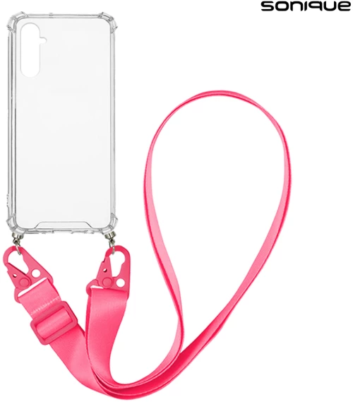 Θήκη Σιλικόνης με Strap Sonique Armor Clear Samsung Galaxy A24 4G Φουξ - Sonique - Φουξ - Galaxy A24 4G
