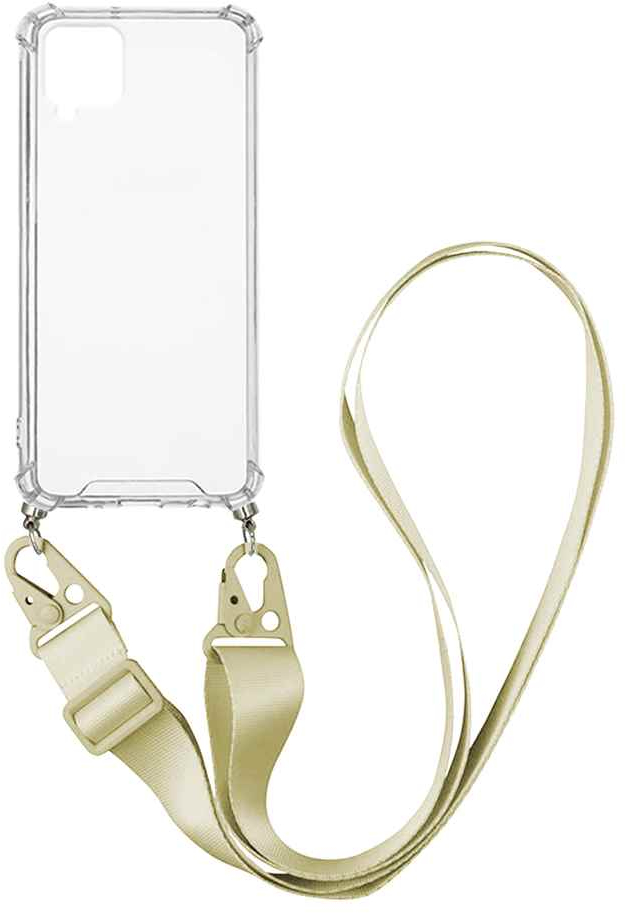 Θήκη Σιλικόνης με Strap Sonique Armor Clear Samsung Galaxy A12/M12 Μπεζ - Sonique - Μπεζ - Galaxy A12/M12