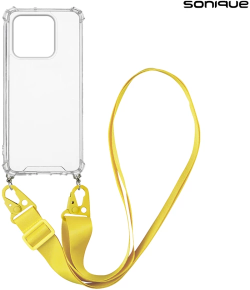Θήκη Σιλικόνης με Strap Sonique Armor Clear Xiaomi Xiaomi 13 Pro Κίτρινο - Sonique - Κίτρινο - Xiaomi 13 Pro