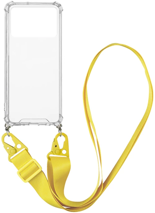 Θήκη Σιλικόνης με Strap Sonique Armor Clear Xiaomi Poco X4 Pro 5G Κίτρινο - Sonique - Κίτρινο - Poco X4 Pro 5G