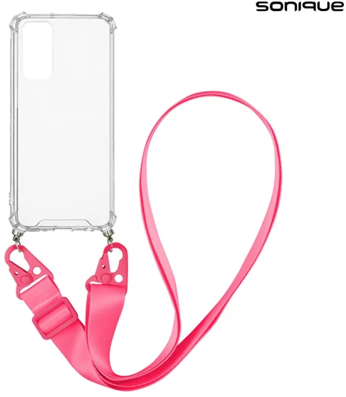 Θήκη Σιλικόνης με Strap Sonique Armor Clear Xiaomi Redmi Note 11 4G / Redmi Note 11S Φουξ - Sonique - Φουξ - Redmi Note 11 4G, Redmi note 11S