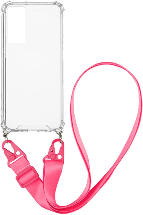 Θήκη Σιλικόνης με Strap Sonique Armor Clear Xiaomi Xiaomi 12 / Xiaomi 12X 5G Φουξ - Sonique - Φουξ - Xiaomi 12, Xiaomi 12X 5G