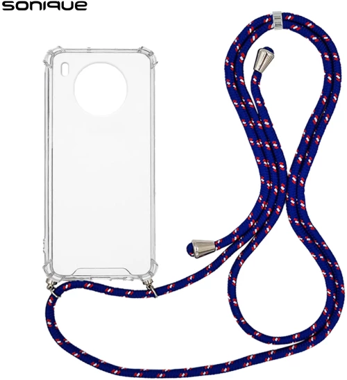 Θήκη Σιλικόνης με Κορδόνι Sonique Armor Clear Honor 50 Lite / Huawei Nova 8i Rainbow Μπλε - Sonique - Rainbow Μπλε - Honor 50 Lite, Huawei Nova 8i