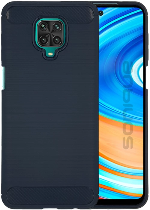 Θήκη Σιλικόνης Sonique Carbon Brushed Xiaomi Redmi Note 9S/9 Pro Μπλε - Sonique - Μπλέ - Redmi Note 9S/9 Pro