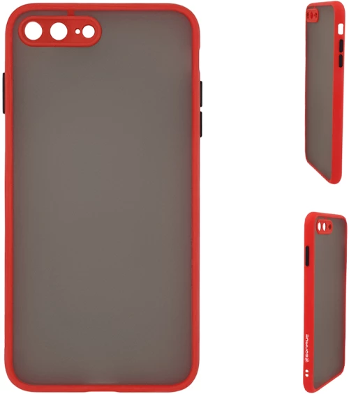 Θήκη Σιλικόνης Color Button Bumper Sonique Apple iPhone 7 Plus / iPhone 8 Plus Κόκκινο - Sonique - Κόκκινο - iphone 7 Plus, iphone 8 Plus