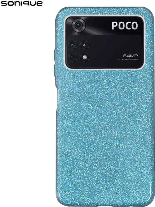 Θήκη Σιλικόνης Sonique Shiny Xiaomi Poco M4 Pro 4G Γαλάζιο - Sonique - Γαλάζιο - POCO M4 Pro 4G