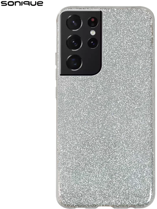 Θήκη Σιλικόνης Sonique Shiny Samsung Galaxy S21 Ultra Ασημί - Sonique - Ασημί - Galaxy S21 Ultra