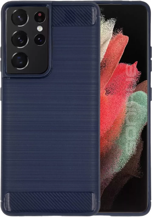 Θήκη Σιλικόνης Sonique Carbon Brushed Samsung Galaxy S21 Ultra Μπλε - Sonique - Μπλέ - Galaxy S21 Ultra