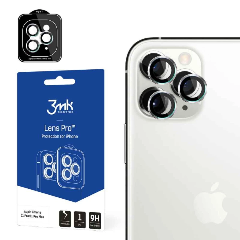 3MK Lens Protection Pro Προστασία Κάμερας Apple iPhone 11 Pro / iPhone 11 Pro Max Silver - 3MK - Silver - iPhone 11 Pro, iPhone 11 Pro Max