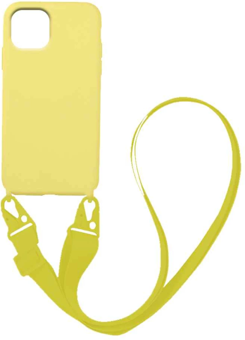 Θήκη CarryHang Liquid Silicone Strap Apple iPhone 13 Κίτρινο - My Colors - Κίτρινο - iPhone 13