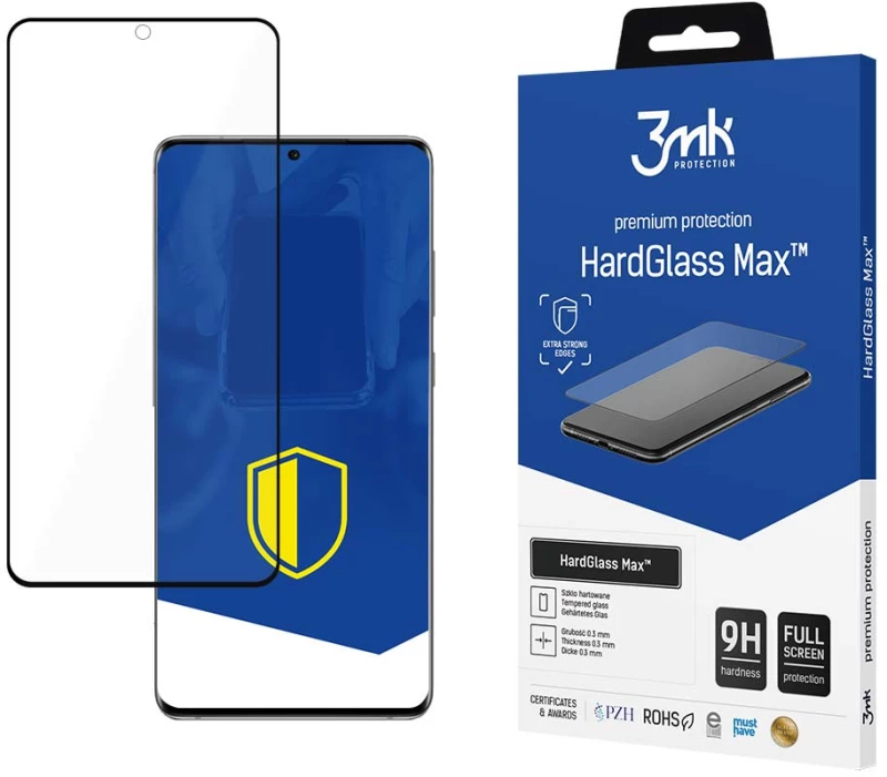 Προστατευτικό Οθόνης 3MK HardGlass Max Samsung (Finger Print) Galaxy S20 Μαύρο - 3MK - Μαύρο - Galaxy S20