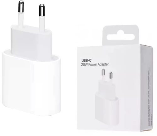 Apple - Original Wall Charger A2347 (MHJE3ZM/A) - Type-C, Fast Charging, 20W - White (Blister Packing)
