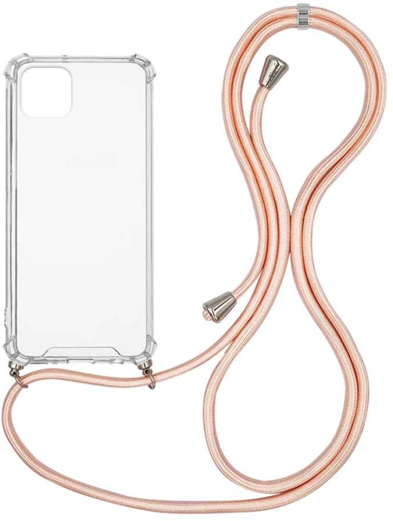Θήκη Σιλικόνης με Κορδόνι Sonique Armor Clear Apple iPhone 11 Pro Max Ροζ Σατινέ - Sonique - Ροζ Σατινέ - iPhone 11 Pro Max