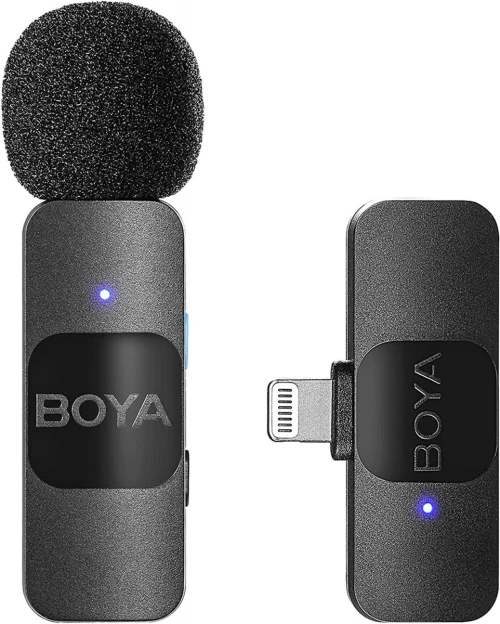 BOYA BY-V1 Wireless Lavalier Microphone for iPhone iPad Mini Lapel Lightning connection