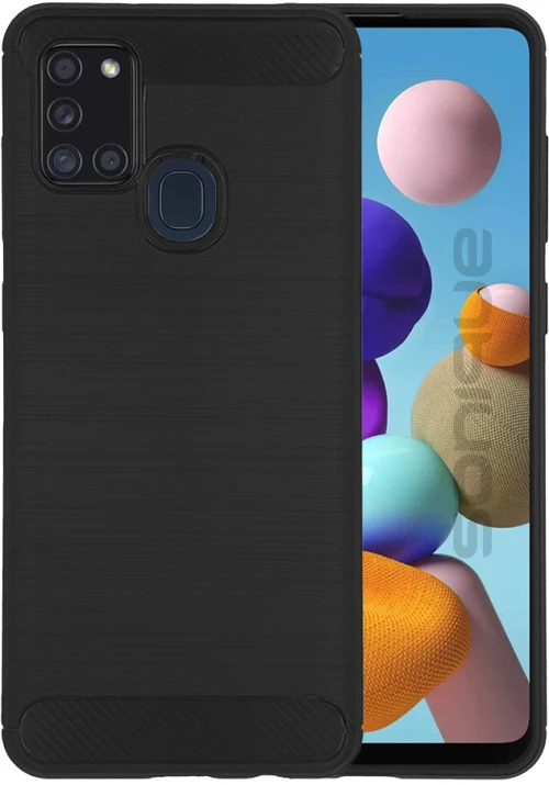Θήκη Σιλικόνης Sonique Carbon Brushed Samsung Galaxy A21s Μαύρο - Sonique - Μαύρο - Galaxy A21s