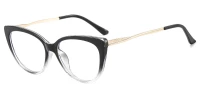 Techsuit - Anti-Blue Light Glasses Reflex Metal (F5018-C7) - Cat Eye - Transparent Black
