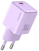 Usams - Wall Charger X-ron Series (US-CC186) - Single Port Fast Charging, USB-C PD30W, 3A - Purple