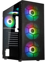 Kolink Observatory HF Mesh ARGB Midi Tower Case - Black (with 6 ARGB fans - 3x140mm & 3x120mm)