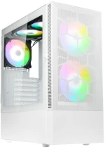 Kolink Observatory MX Mesh ARGB Midi Tower Case - White (with 5 ARGB fans - 2x140mm & 3x120mm)