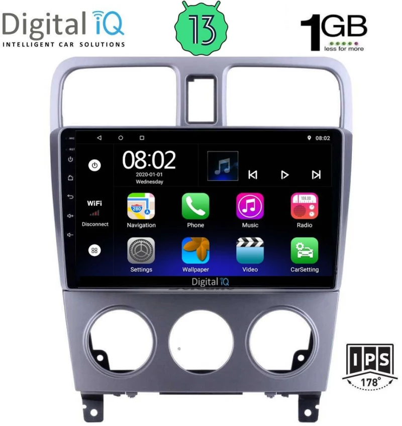 DIGITAL IQ RSA 1661_GPS (9inc) MULTIMEDIA TABLET OEM SUBARU FORESTER  mod. 2002-2008