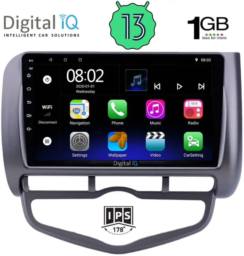 DIGITAL IQ RSA 1210_GPS CLIMA (9inc) MULTIMEDIA TABLET OEM HONDA JAZZ mod. 2002-2008
