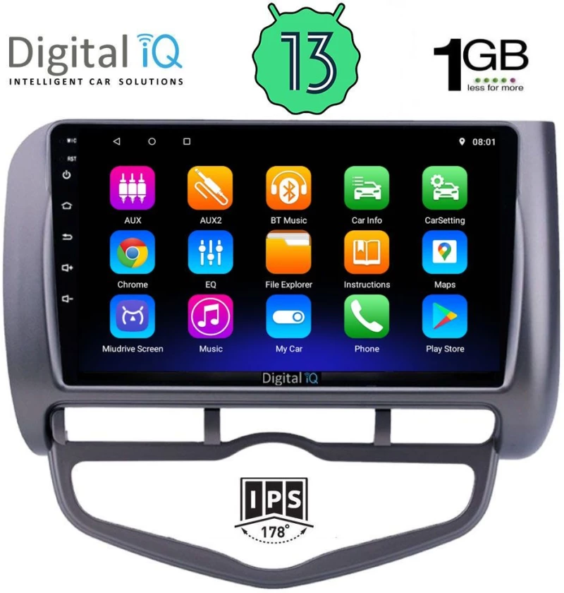 DIGITAL IQ RSA 1210_GPS CLIMA (9inc) MULTIMEDIA TABLET OEM HONDA JAZZ mod. 2002-2008