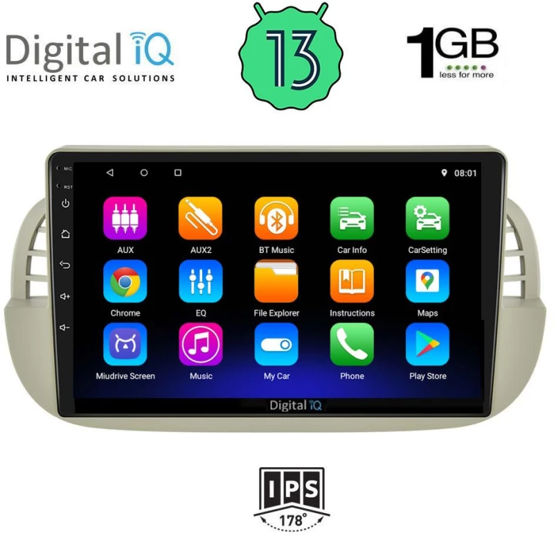 DIGITAL IQ RSA 1130_GPS (9inc) MULTIMEDIA TABLET OEM FIAT 500 mod. 2007-2015