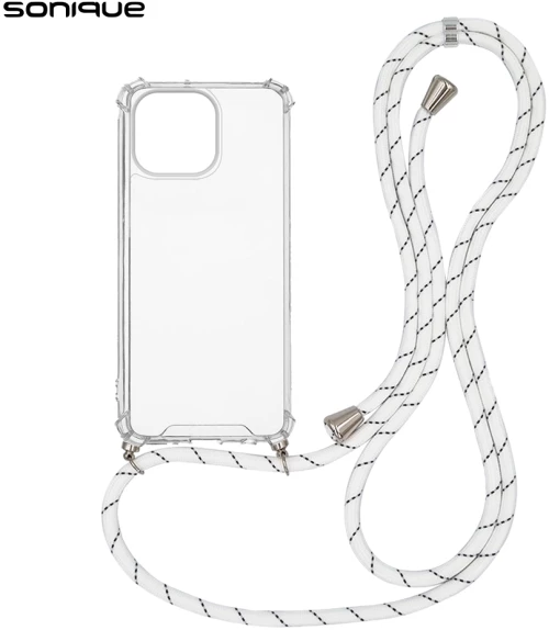 Θήκη Σιλικόνης με Κορδόνι Sonique Armor Clear Apple iPhone 14 Pro Max Rainbow Λευκό - Sonique - Rainbow Λευκό - iPhone 14 Pro Max