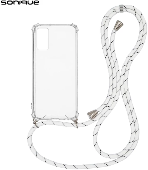 Θήκη Σιλικόνης με Κορδόνι Sonique Armor Clear Samsung Galaxy S20 FE 4G/5G Rainbow Λευκό - Sonique - Rainbow Λευκό - Galaxy S20 FE 4G/5G