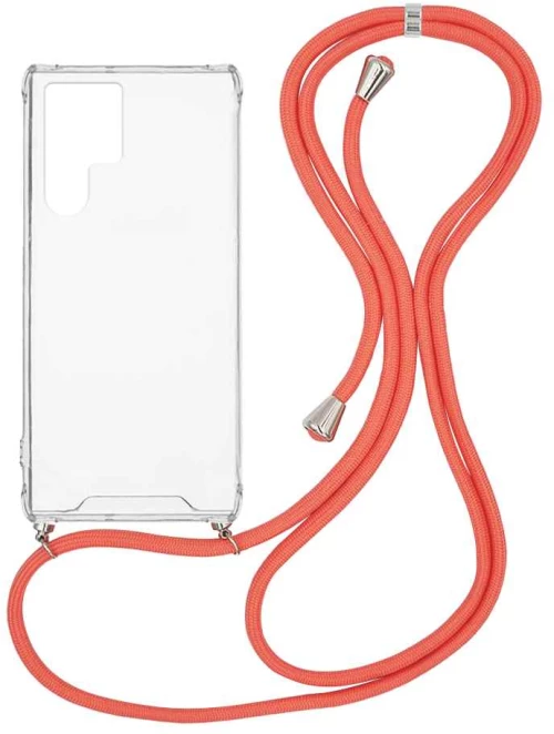 Θήκη Σιλικόνης με Κορδόνι Sonique Armor Clear Samsung Galaxy S22 Ultra Κοραλλί - Sonique - Κοραλλί - Galaxy S22 Ultra